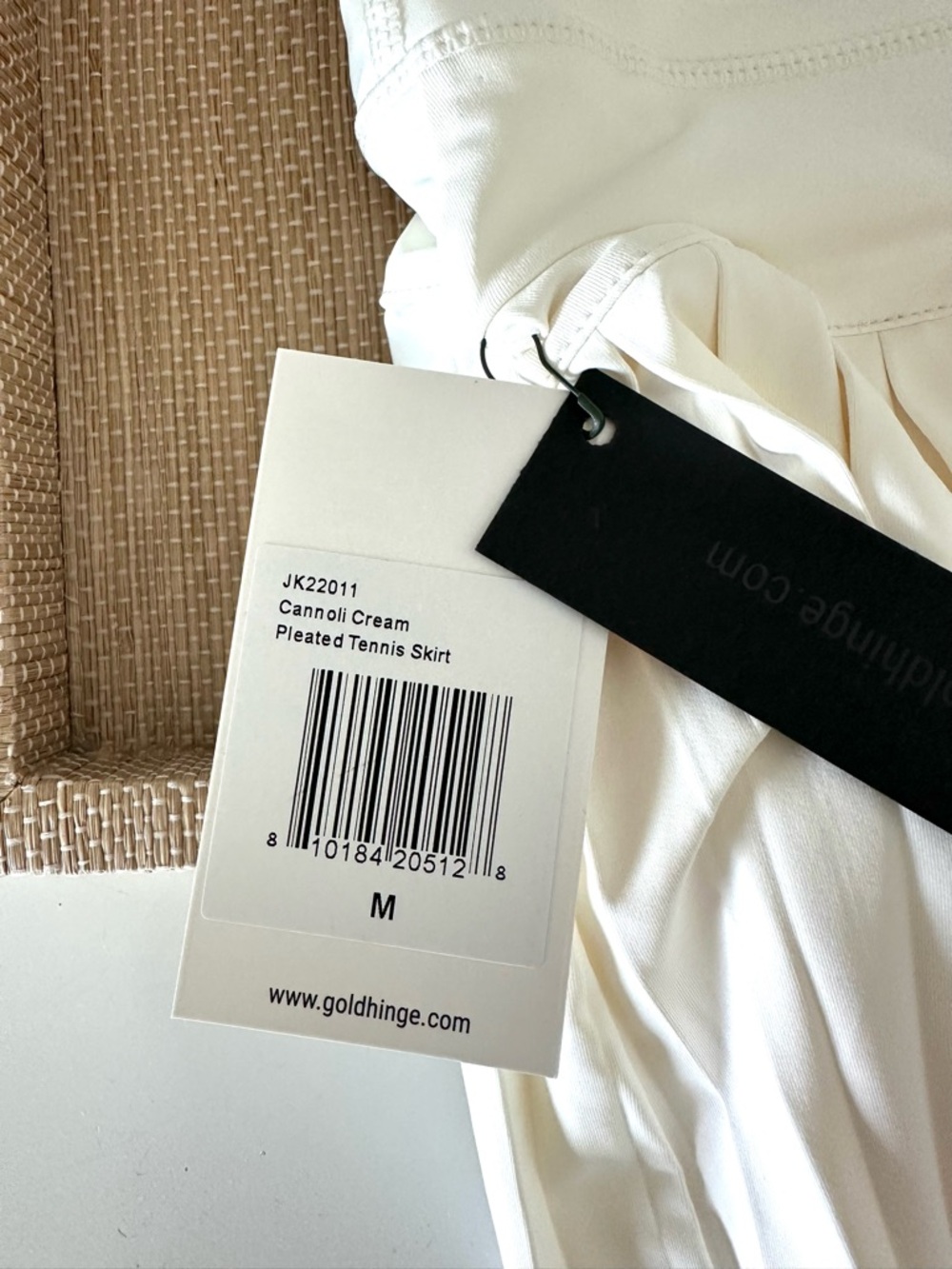 NWT Goldhinge Cannoli Cream Pleated Tennis Athletic Skirt Med - Picture 14 of 15